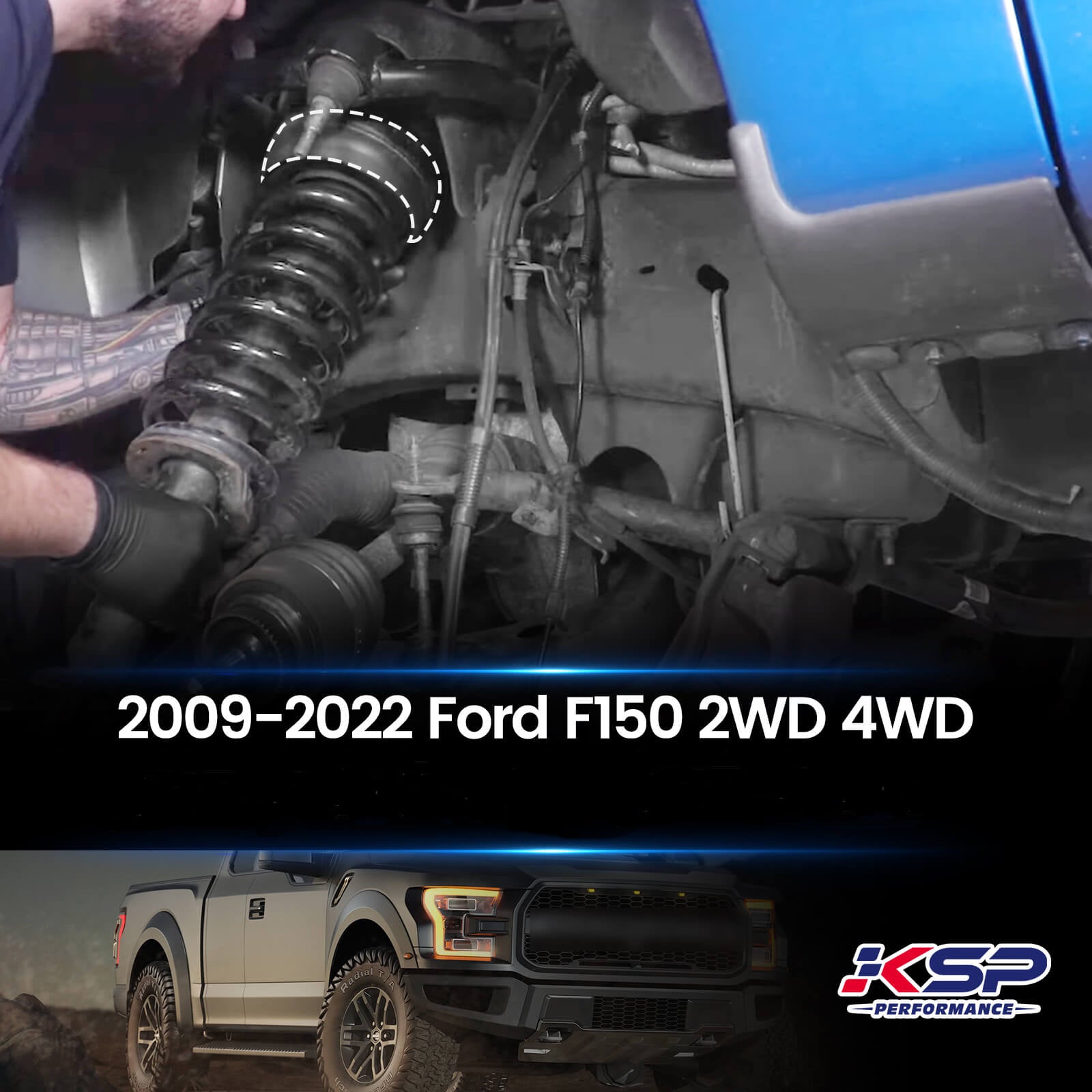 2" Front Leveling Lift Kit Compatible with 2009 -2022 Ford F150 - 0