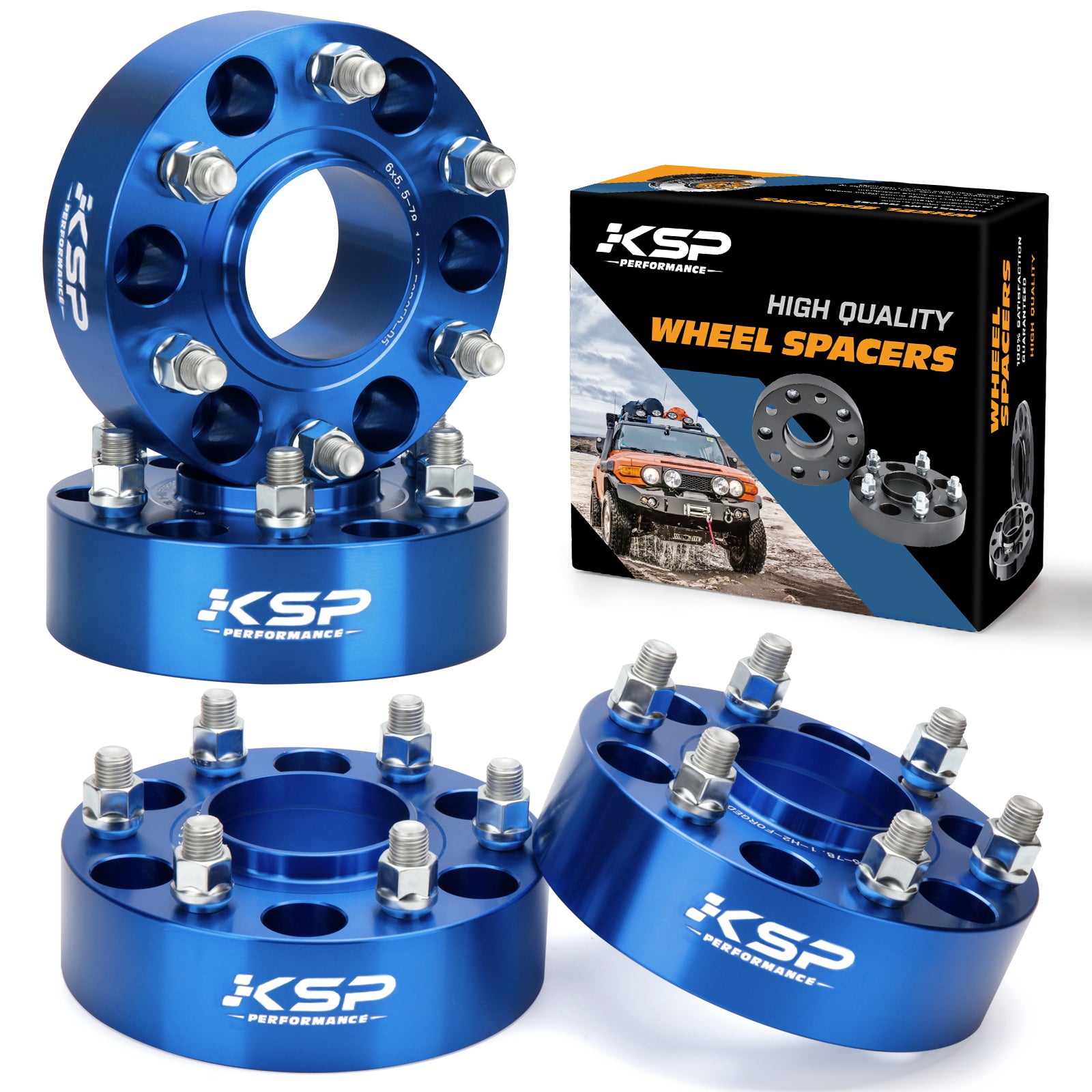 2 inches 6X5.5 50mm Wheel Spacers For Chevy GMC Cadillac Hubcentric 4PCS xccscss.