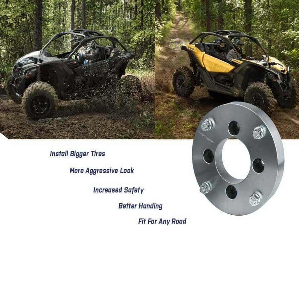 ATV Wheel Spacers 2" 4x156mm 12x1.5 Studs For 2013+ Polaris Ranger, 2014+ Polaris XP 1000, 2015+ Polaris RZR xccscss.