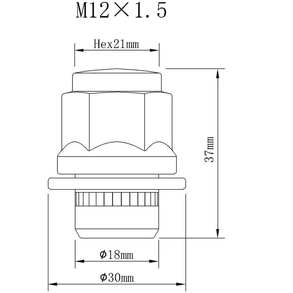 M12x1.5 20pcs Chrome Mag Seat Lug Nuts 13/16"Hex For Toyota Lexus xccscss.