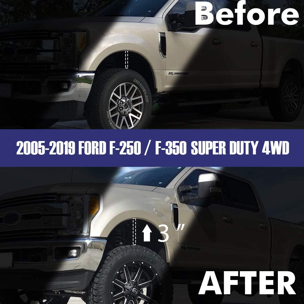 3" Front Lift Kits For 2006-2020 Ford F250/F350 2WD/4WD with Coil Spring Spacers and Shock Extenders - 0