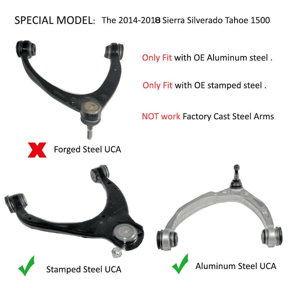 Front Upper Control Arms for 2-4" Lift for 2014-2018 Silverado Sierra 2WD 4WD - KSP performance 
