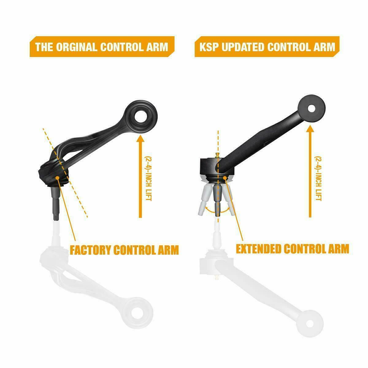 Upper Control Arms FOR 2011-2019 2500HD 3500HD 4WD with 1-3" Front Lift Kit