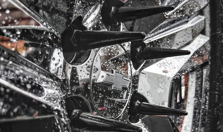 KSP Black Spike Lug Nuts installed on Ford wheels