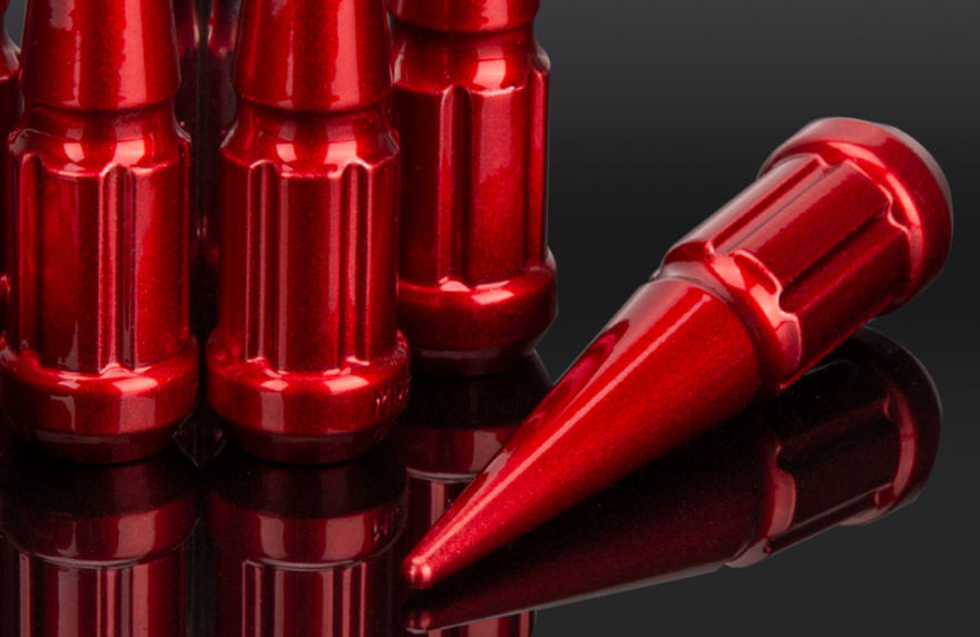 The finish of colored lug nuts