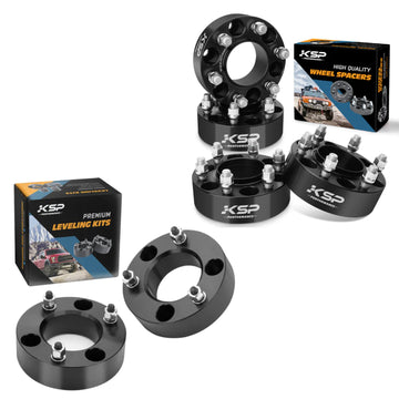 2.5 inch Front Leveling Lift Kits For 2015-2023 Ford F150 with 2 inches Wheel Spacers 6x135mm Hubcentric