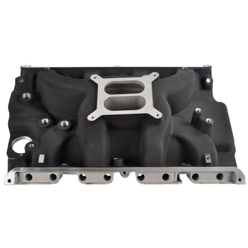 Aluminum Dual Plane Engine Intake Manifold, Black - 0