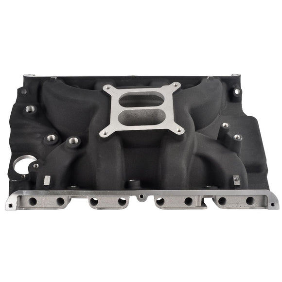 Aluminum Dual Plane Engine Intake Manifold, Black