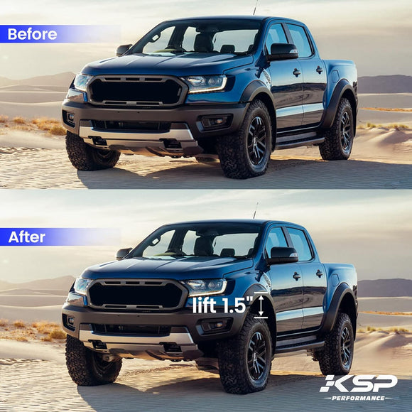 KSP 1.5" Front Leveling Lift Kit for Ford F150 Installation Effect