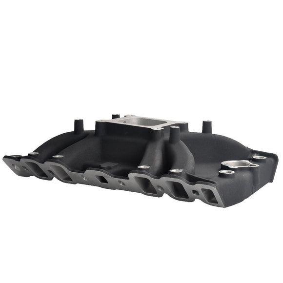Aluminum Single Plane Engine Intake Manifold, Black