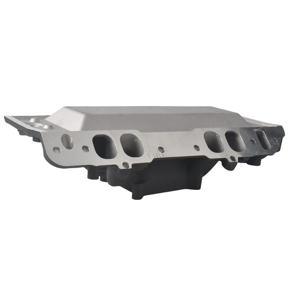 Aluminum Air Gap Dual Plane Engine Intake Manifold, Black Finish
