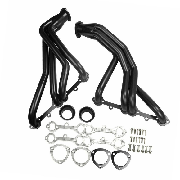 Black Long Tube Exhaust Header