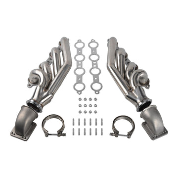 مشعب رأس العادم لسيارة شيفروليه كورفيت كامارو بونتياك فايربيرد GTO LS1 LS2 LS3 LS6 V8 موديلات 1997-2015 مع مرفقي T3 T4 وشريط V مقاس 3.0 بوصة