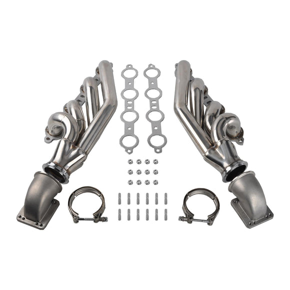 مشعب رأس العادم لسيارة شيفروليه كورفيت كامارو بونتياك فايربيرد GTO LS1 LS2 LS3 LS6 V8 موديلات 1997-2015 مع مرفقي T3 T4 وشريط V مقاس 3.0 بوصة