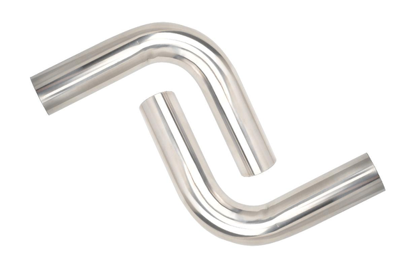 3.5" OD mandrel bend exhaust pipe kit 8-piece polished stainless steel DIY set