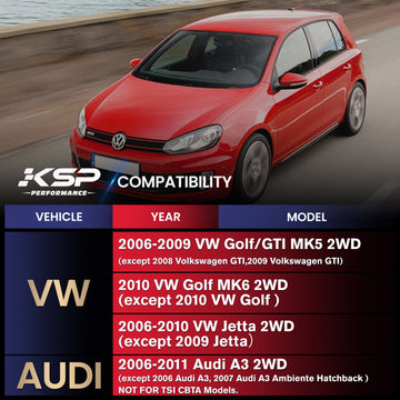 Exhaust Downpipe For 2006-2011 Audi A3 VW Golf GTi Jetta Mk5/Mk6 - 0