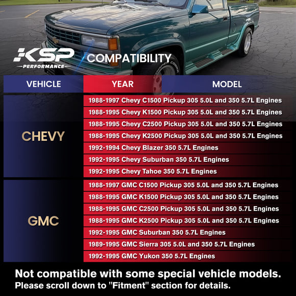 Exhaust Header For 1988-1997 Chevy/GMC 1500/2500 Pickup 305 5.0L/350 5.7L