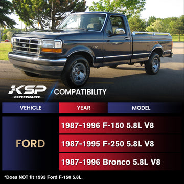 Exhaust Header For 1987-1996 Ford F150 F250 Bronco 5.8L V8 Include Long Tube & Short Tube - 0