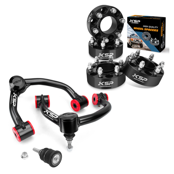 KSP 2-4" Upper Control Arms With 2 inches Wheel Spacers 6x135mm Hubcentric For 2021-2025 Ford F150
