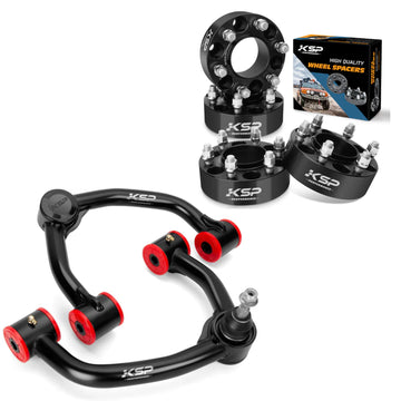 2-4" Upper Control Arms With 2 inches Wheel Spacers 6x135mm Hubcentric For 2021-2025 Ford F150
