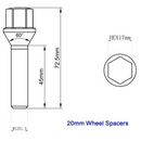 4 قطع 5x120 15 مم + 20 مم 72.56 فواصل عجلات BMW المتداخلة مع مسامير ممتدة مناسبة -5