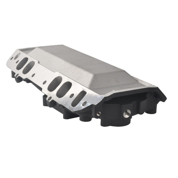 Aluminum Air Gap Dual Plane Engine Intake Manifold, Black Finish