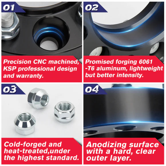 2-4" Aluminum Forged Control Arm + 1.25" Hubcentric Wheel Spacers