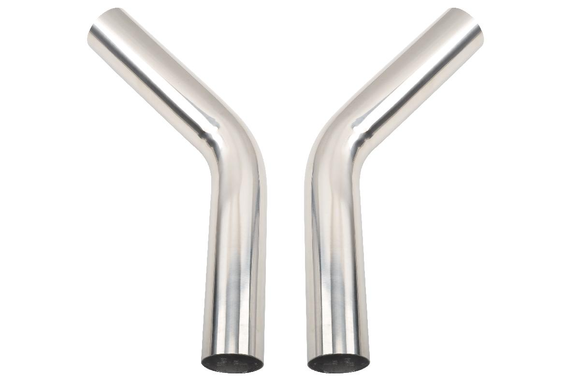 3.5" OD mandrel bend exhaust pipe kit 8-piece polished stainless steel DIY set