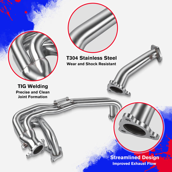 Exhaust Header For 2002-2006 Subaru Impreza WRX/STi Sedan/Wagon 4-Door 2.0L 2.5L