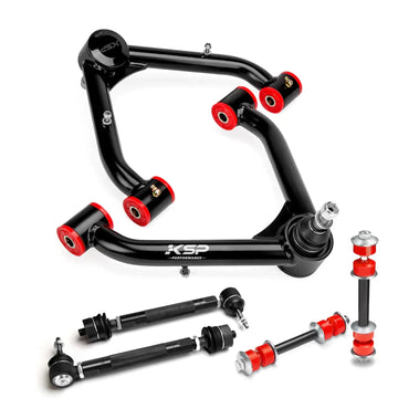 Front Suspension Kit with Control Arms and Tie Rods and Bar Links for 1999–2006 Chevy Silverado GMC Sierra 1500 4WD