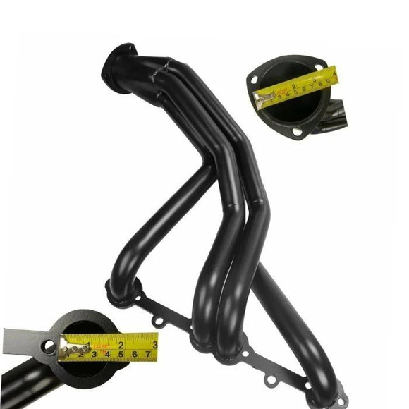 Black Long Tube Exhaust Header