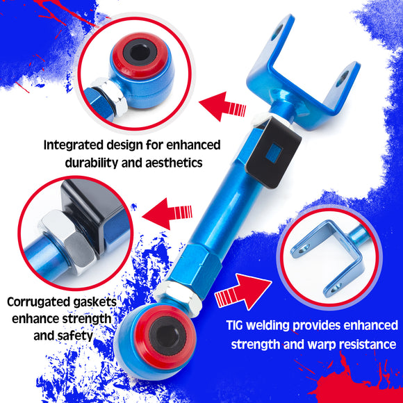 Adjustable Rear Camber Control Arm Kit -2° to +4° for 2007-2016 Honda CRV/CR-V Aftermarket Upgrade