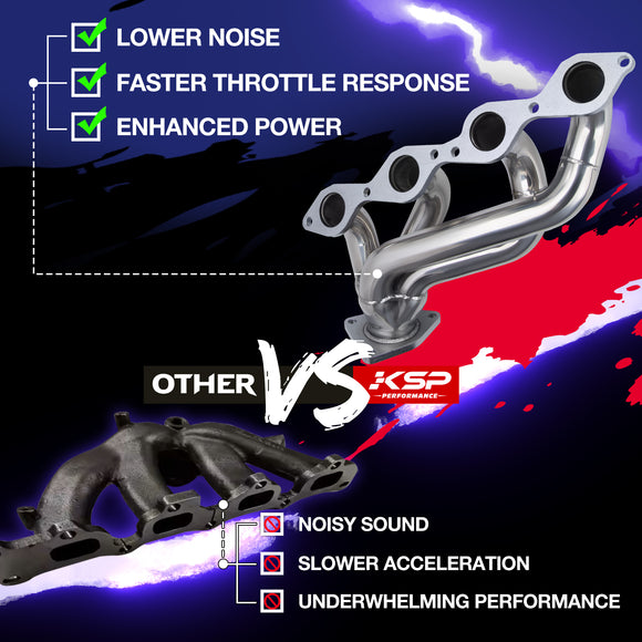رأس عادم قصير لسيارات شيفروليه سيلفرادو وجي إم سي سييرا ويوكون وأفالانش وسوبربان 1500 سعة 4.8 لتر و5.3 لتر (2000-2006)