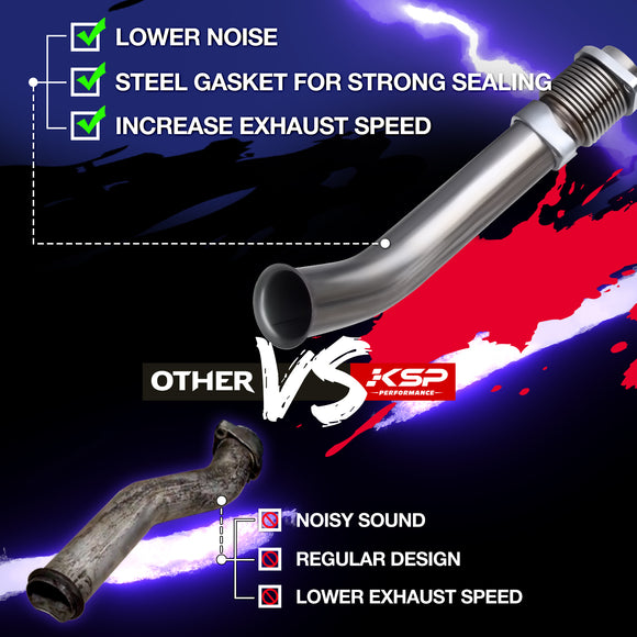 Exhaust Bellowed Up-Pipe Kit & Turbo Pedestal Ebp Valve Delete For 1999-2003 7.3L Ford Powerstroke Diesel