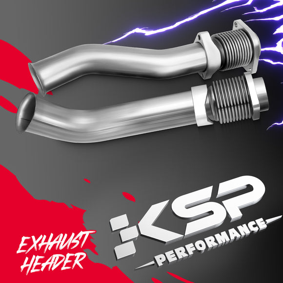 Exhaust Bellowed Up-Pipe Kit & Turbo Pedestal Ebp Valve Delete For 1999-2003 7.3L Ford Powerstroke Diesel