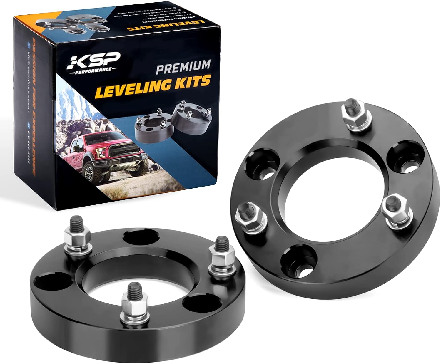 For 2004-2023 Ford F150 2WD/4WD 1.5" Front Leveling Lift Kits Aircraft Billet Strut Spacers