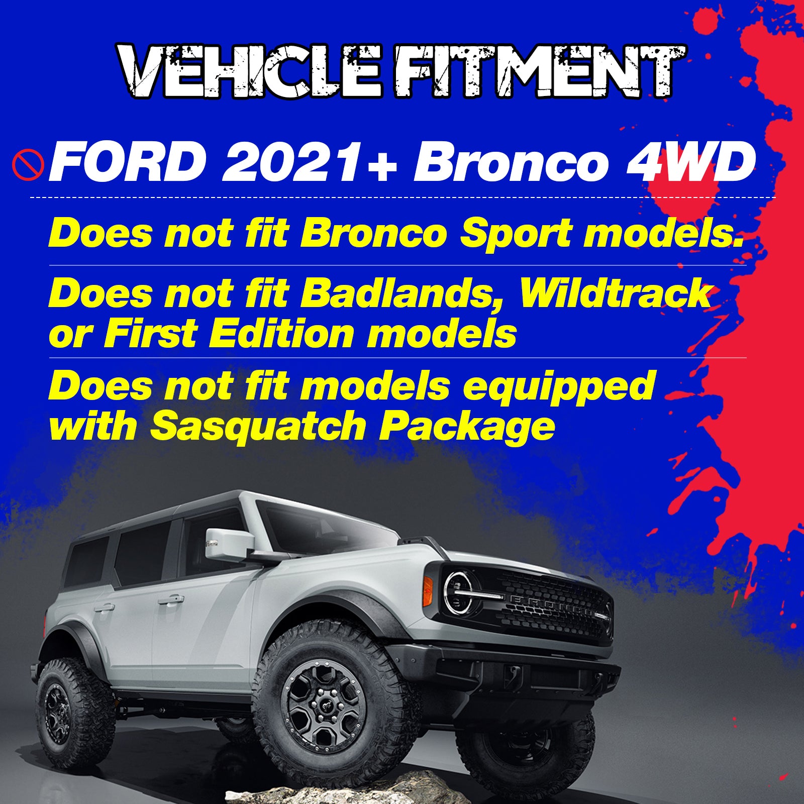 Bronco 2 inches Full Leveling Lift Kit 2021-2024 Ford Bronco 4WD