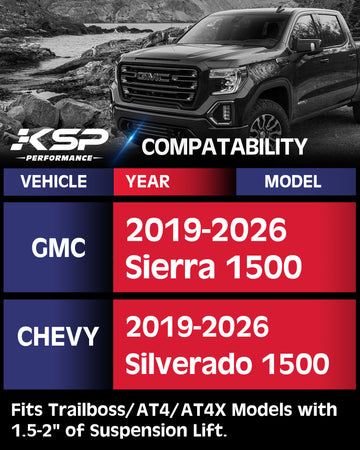 2-4" Lifted Upper Control Arms for GM 1500 (19-26) - 0