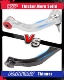 KSP aluminum control arms have a stronger thickness and are more durable.