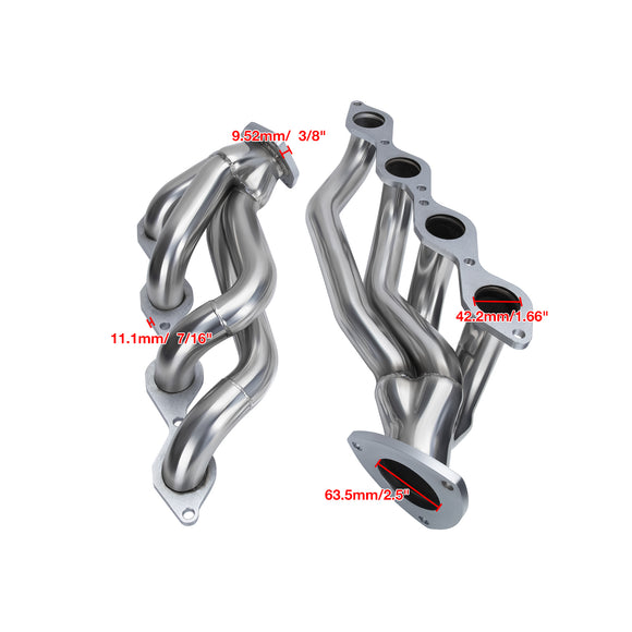 رأس عادم قصير لسيارات شيفروليه سيلفرادو وجي إم سي سييرا ويوكون وأفالانش وسوبربان 1500 سعة 4.8 لتر و5.3 لتر (2000-2006)