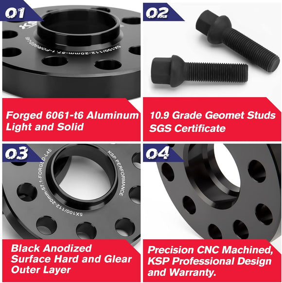 فواصل عجلات مركزية محورية، قطعتان 5x100 و5x112 لسيارات أودي وفولكس فاجن 57.1 مم CB 