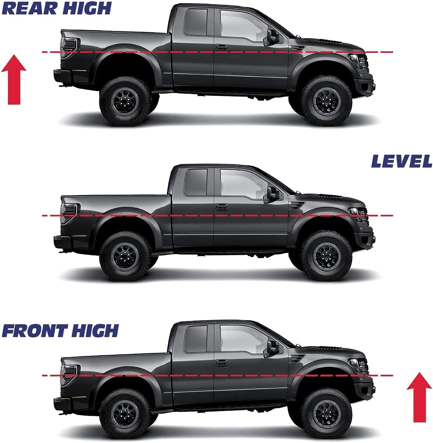 3" Front And 2" Rear Leveling Lift Kit For 2003-2022 Toyota 4Runner FJ Cruiser 4WD - 0