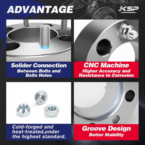 4x110mm 2" ATV Wheel Spacers For Honda Yamaha Kawasaki Suzuki Bombardier 4pcs