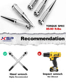 KSP Performance Spike Lug Nuts Torque Specification 85-90 ft-lbs, Use Hand Wrench Only, Impact Wrench Not Recommended