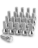 12x1.25 Wheel Lug Bolts for Wheel Spacers, 20pcs ET 28mm Shank 17mm Hex 48mm Length Solid Chrome Studs Set for 2014-2020 Jeep Renegade, 2018-2020 Compass, 2014-2020 Cherokee and More-1
