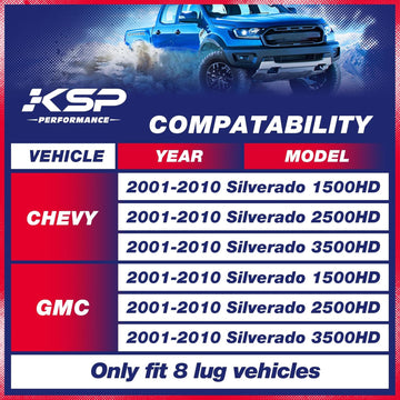 مفتاح التواء قابل للتعديل من 1 إلى 3 بوصات لشاحنة سيلفرادو سييرا 2500HD 3500HD 8 مسامير  - 0