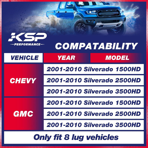 1"-3" Adjustable Torsion Key For Chevy Silverado and GMC Sierra 2500HD 3500HD 8 lug