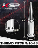 KSP Spike Lug Nut Thread Pitch 9/16-18,