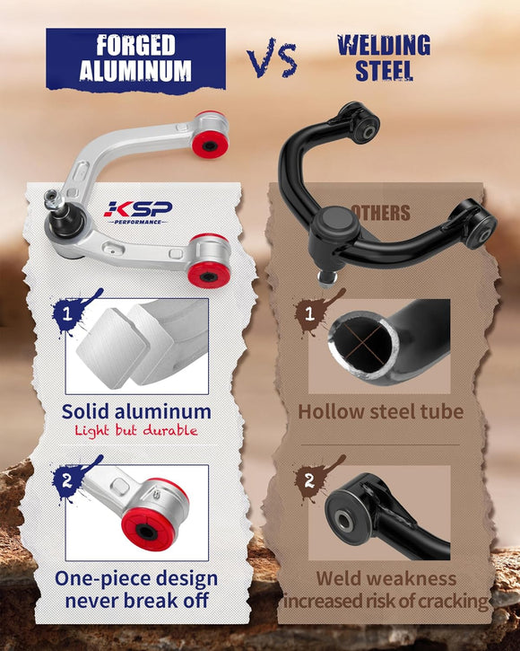 KSP Toyota Tacoma Aluminum Control Arm vs Others