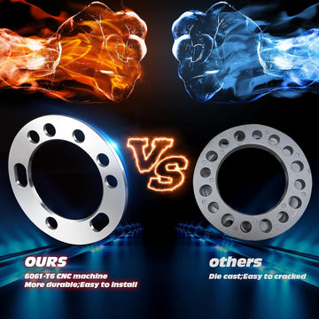 قطعتان من فواصل العجلات العالمية مقاس 6/12 مم لسيارات دودج فورد شيفروليه بمقاسات 5 و6 مسامير PCD 135 و139.7  - 0